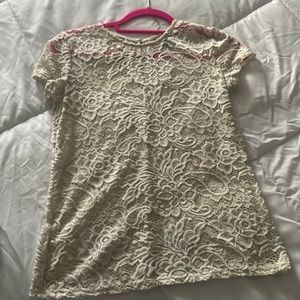 Beige lace blouse